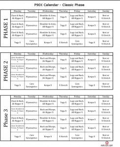 P90X Schedule
