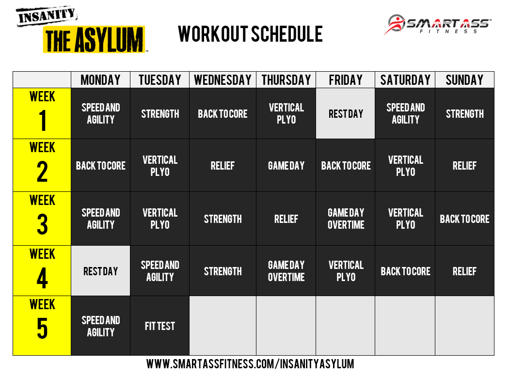 Insanity Asylum Calendar